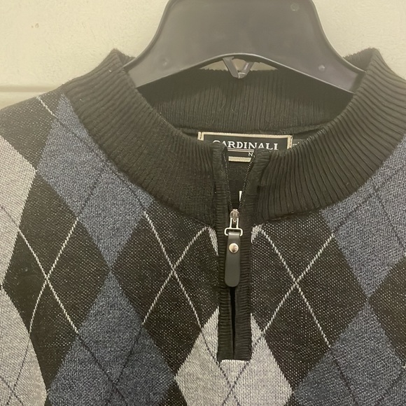 CARDINALI, NWT Men’s XXL quarter zipped sweater, 100% polyester. - Picture 4 of 4
